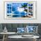 Designart - Window Open to Cloudy Blue Sky - Oversized Landscape Wall Art Print